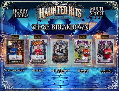 2026 Wild Card Haunted Hits Monster Hunt Multi-Sport Jumbo Box