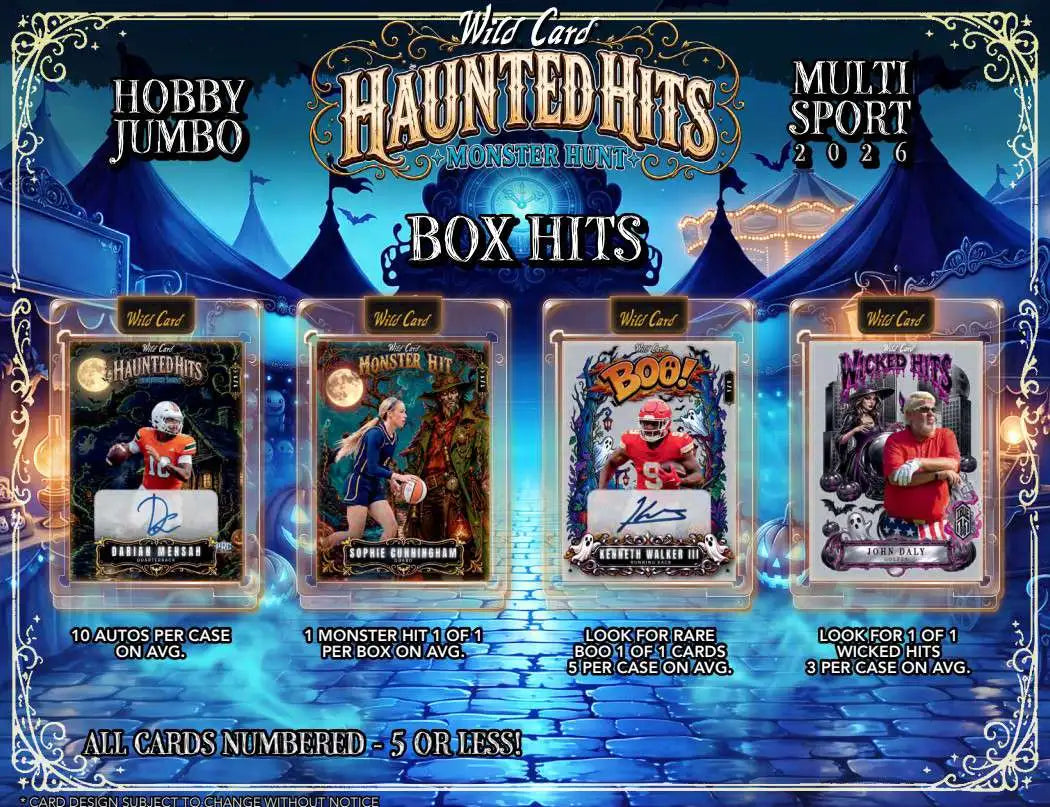 2026 Wild Card Haunted Hits Monster Hunt Multi-Sport Jumbo Box