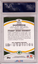 AARON RODGERS 2010 Topps Finest Refractor #56 PSA 10 Gem Mint PACKERS POP 7