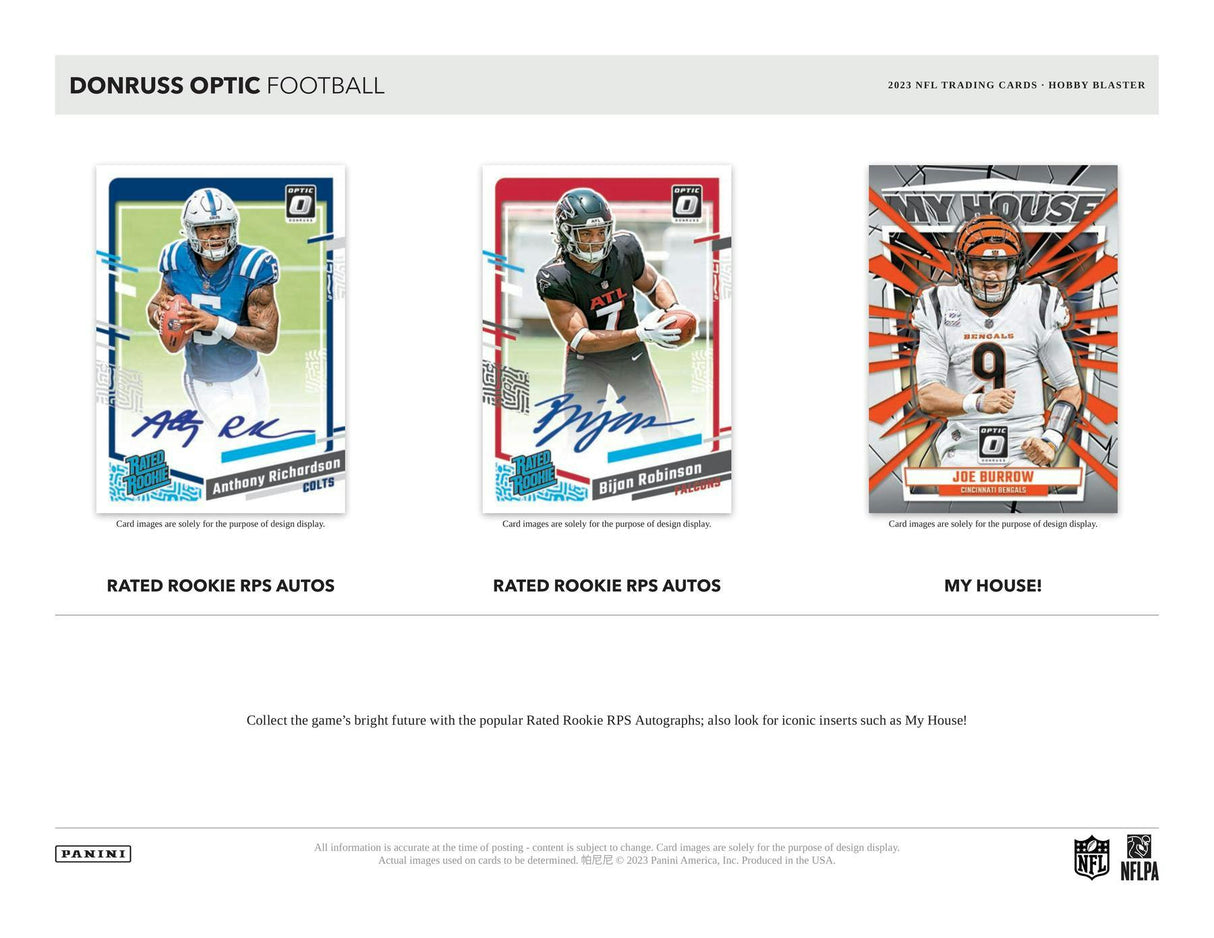 2023 Panini Donruss Optic Football 6-Pack Hobby Blaster Box (Blue Scope Parallels)