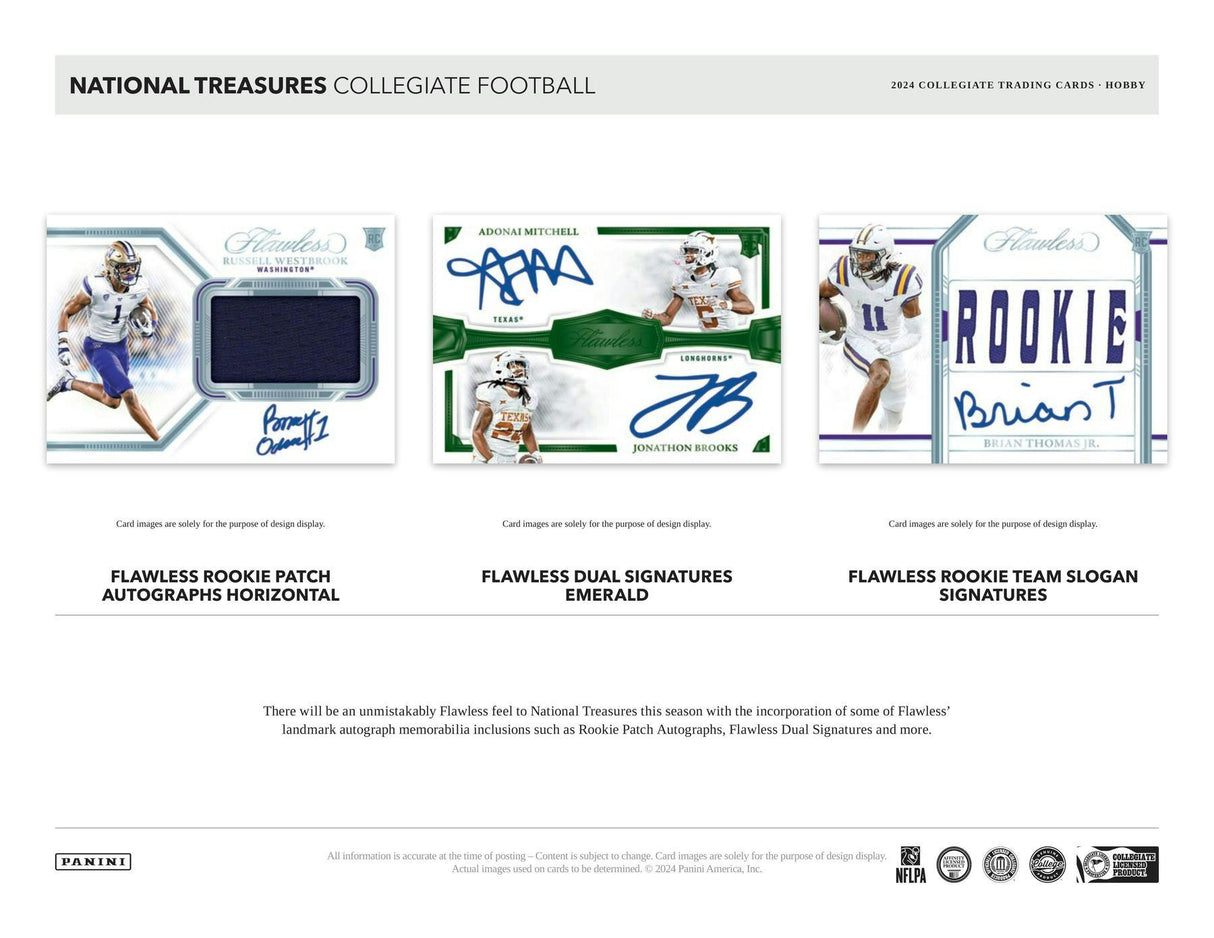 2024 Panini National Treasures Collegiate Football Hobby Box