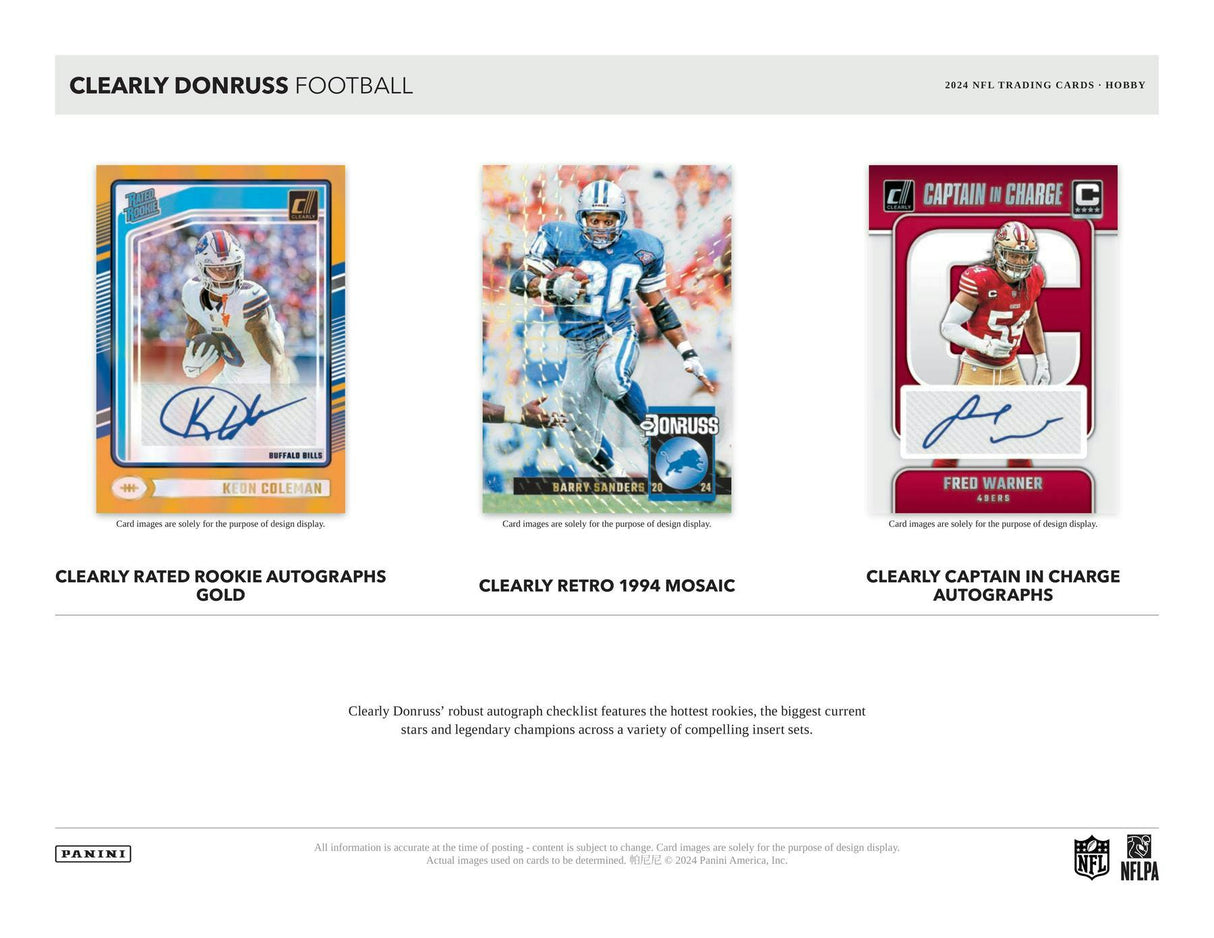 2024 Panini Clearly Donruss Football Hobby Box
