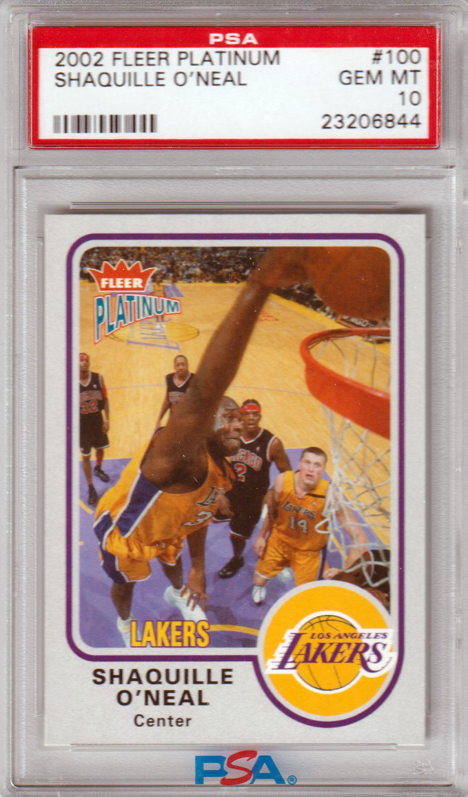 SHAQUILLE O'NEAL 2002 Fleer Platinum #100 PSA 10 GEM MINT - LAKERS