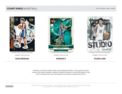 2025/26 Panini Court Kings Basketball Hobby Box | Columbia Sports Cards | Columbia Hobby - Sports Card Boxes - Toploaders - Card Savers.