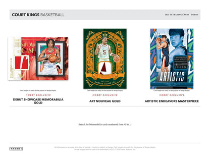 2025/26 Panini Court Kings Basketball Hobby Box | Columbia Sports Cards | Columbia Hobby - Sports Card Boxes - Toploaders - Card Savers.