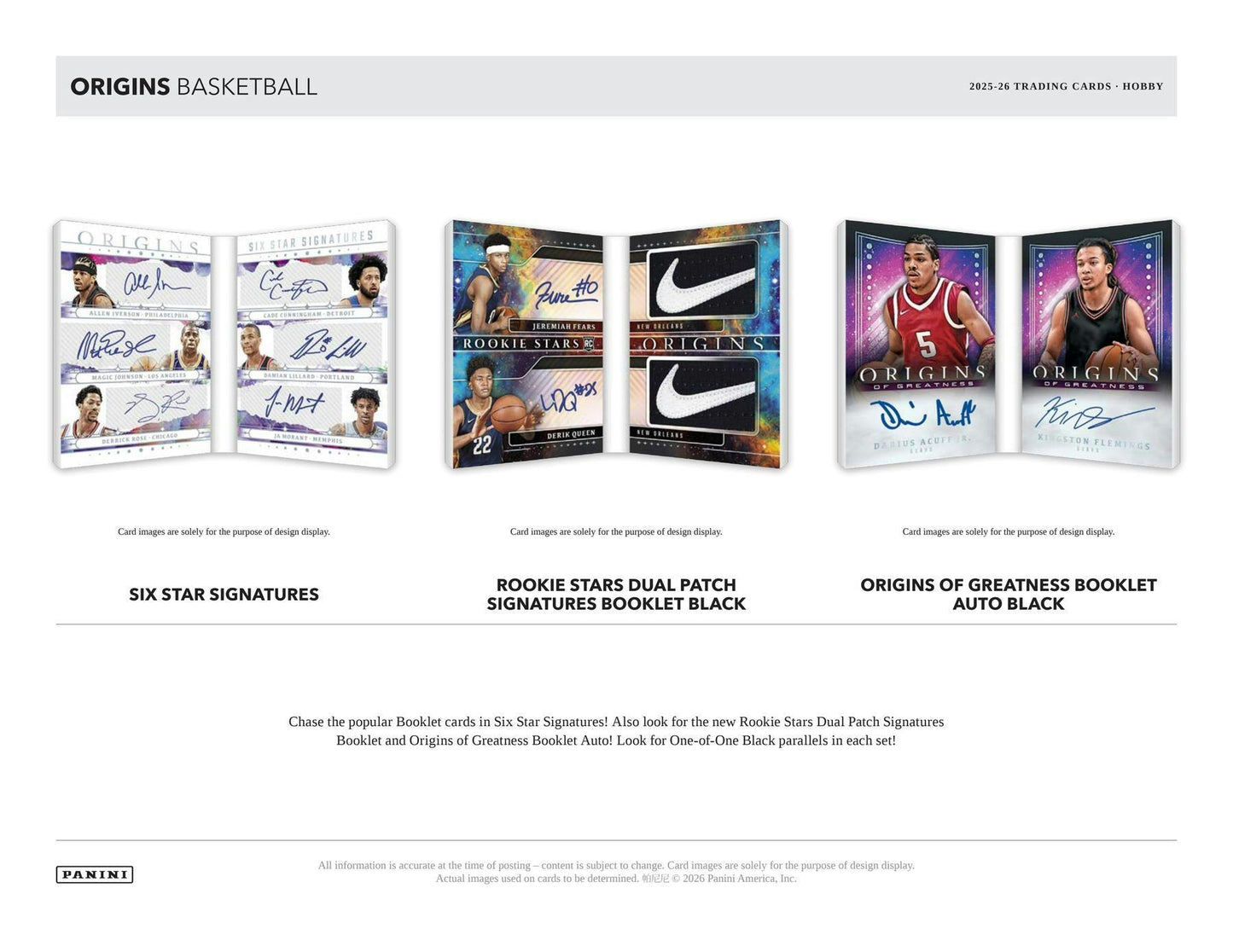 2025/26 Panini Origins Basketball Hobby Box | Columbia Sports Cards | Columbia Hobby - Sports Card Boxes - Toploaders - Card Savers.