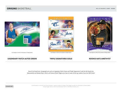 2025/26 Panini Origins Basketball Hobby Box | Columbia Sports Cards | Columbia Hobby - Sports Card Boxes - Toploaders - Card Savers.