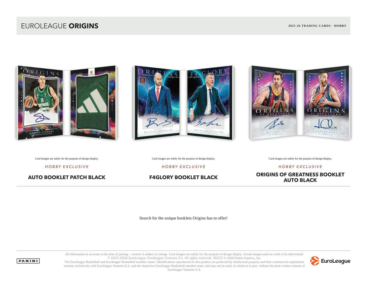 2025/26 Panini Origins EuroLeague Basketball Hobby Box | Columbia Sports Cards | Columbia Hobby - Sports Card Boxes - Toploaders - Card Savers.