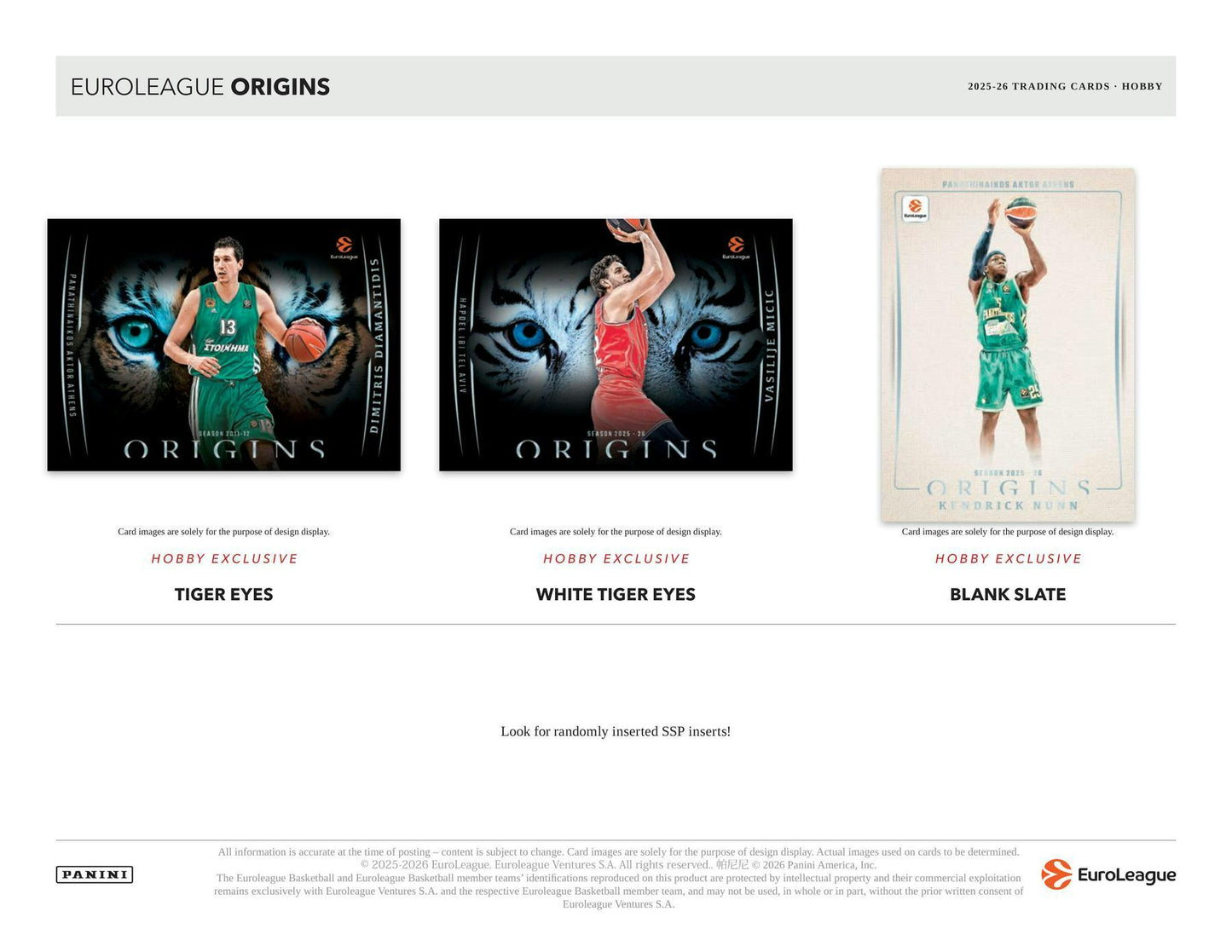 2025/26 Panini Origins EuroLeague Basketball Hobby Box | Columbia Sports Cards | Columbia Hobby - Sports Card Boxes - Toploaders - Card Savers.