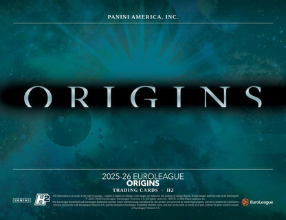 2025/26 Panini Origins EuroLeague Basketball H2 Box
Origins EuroLeague Snake Eyes SSP insert
Origins EuroLeague Big Bang SSP card
Origins EuroLeague autograph card