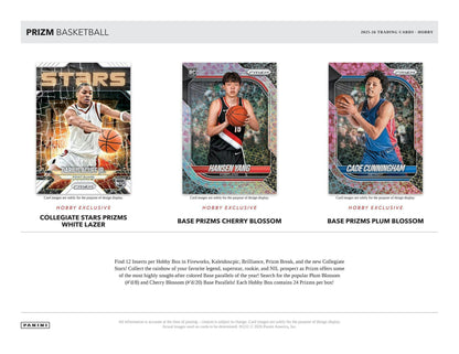 2025/26 Panini Prizm Basketball Hobby Box | Columbia Sports Cards | Columbia Hobby - Sports Card Boxes - Toploaders - Card Savers.