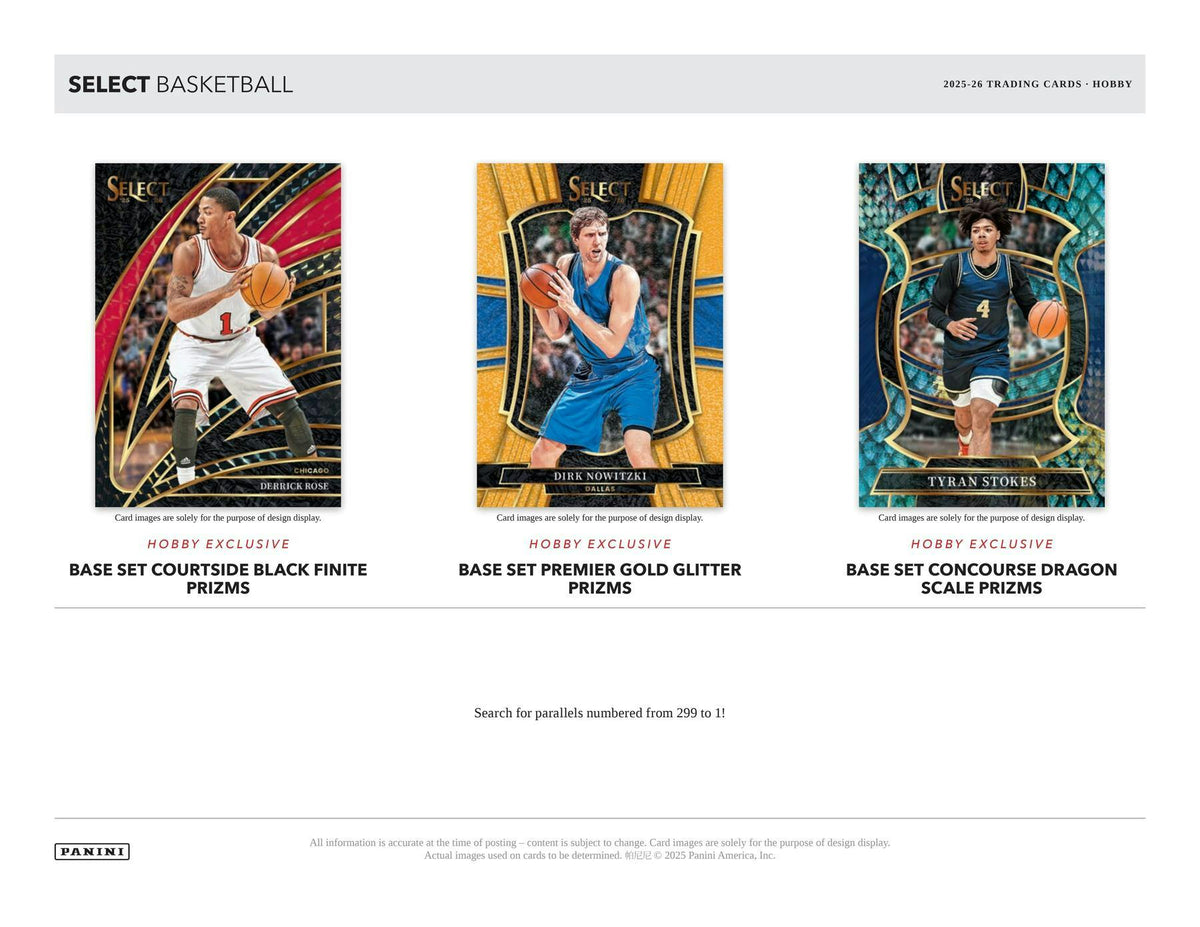 2025/26 Panini Select Basketball Hobby Box sell sheet 2