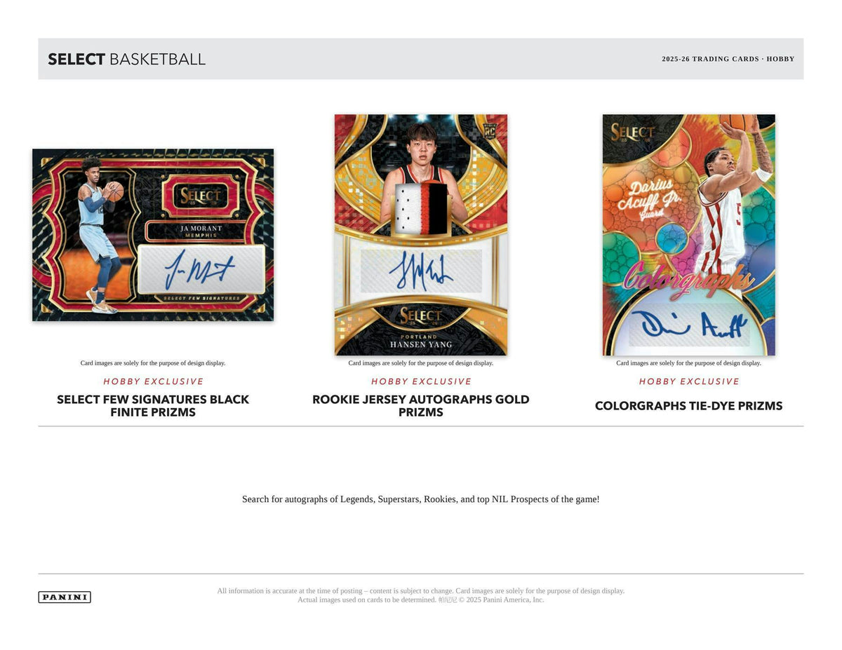 2025/26 Panini Select Basketball Hobby Box sell sheet 3