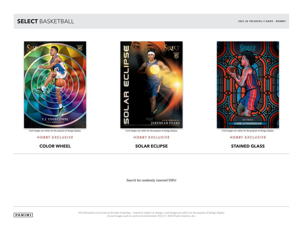 2025/26 Panini Select Basketball Hobby Box sell sheet 5