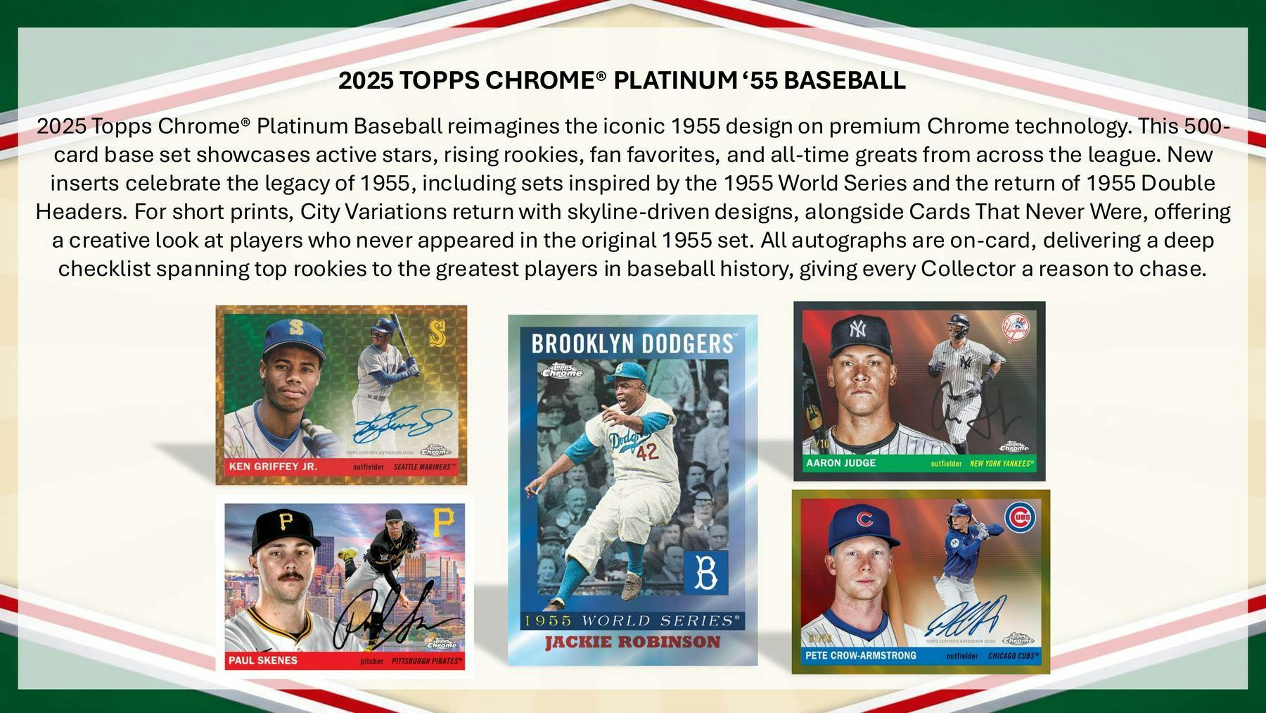 2025 Topps Chrome Platinum ’55 Baseball Hobby Box | Columbia Sports Cards | Columbia Hobby - Sports Card Boxes - Toploaders - Card Savers.