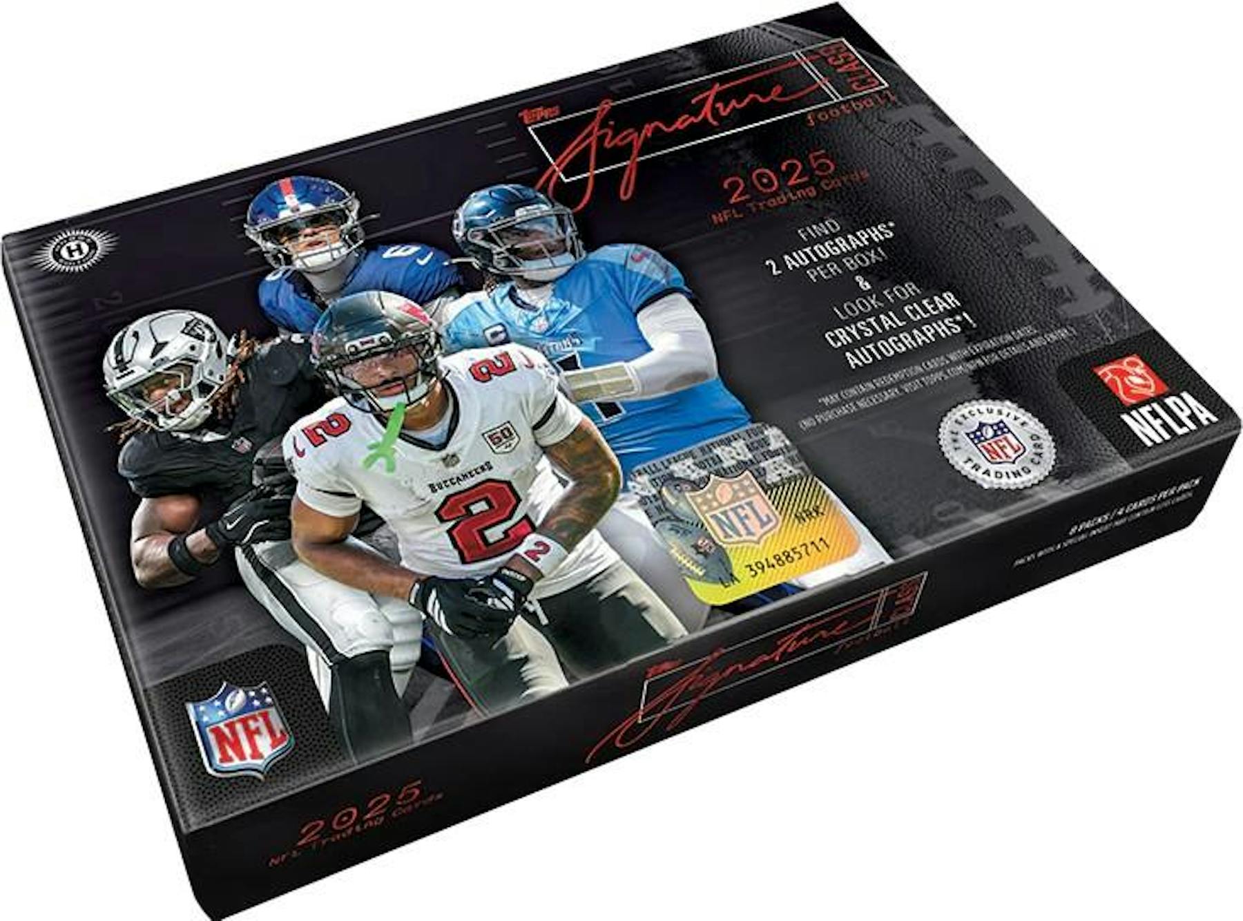 2025 Topps Signature Class Football Hobby Box
Topps Signature Class Crystal Clear autograph card
Monarchs of the Game SSP football insert