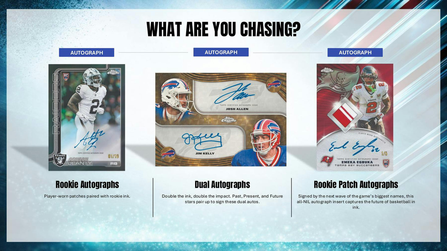 2025 Topps Chrome Football Hanger Box | Columbia Sports Cards | Columbia Hobby - Sports Card Boxes - Toploaders - Card Savers.
