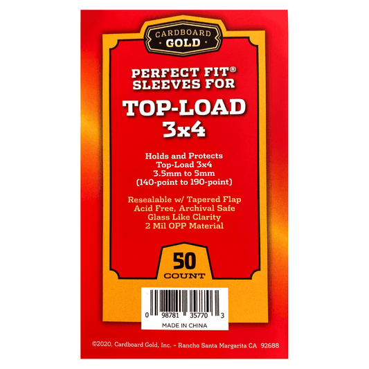 2,500ct Perfect Fit Graded Cards Sleeves - 140pt - 190pt Size - Cardboard Gold - Columbia Hobby - Sports Card Boxes - Toploaders - Card Savers
