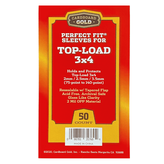 2,500ct Perfect Fit Graded Cards Sleeves - 75pt - 140pt Size - Cardboard Gold - Columbia Hobby - Sports Card Boxes - Toploaders - Card Savers