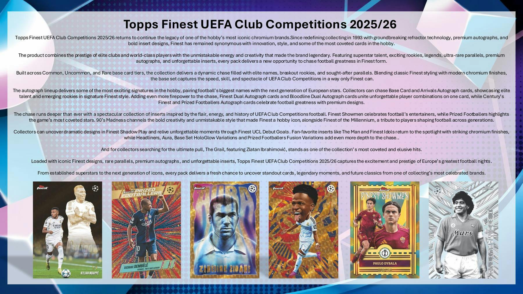 2025/26 Topps UEFA Club Competitions Finest Soccer Hobby Box | Columbia Sports Cards | Columbia Hobby - Sports Card Boxes - Toploaders - Card Savers.