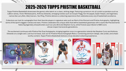 2025/26 Topps Pristine Basketball Hobby Box | Columbia Hobby - Sports Card Boxes - Toploaders - Card Savers.