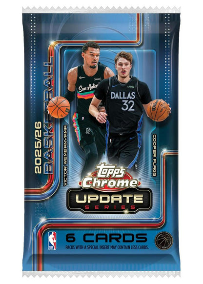 2025/26 Topps Chrome Update Series Basketball Mega Box | Columbia Sports Cards | Columbia Hobby - Sports Card Boxes - Toploaders - Card Savers.