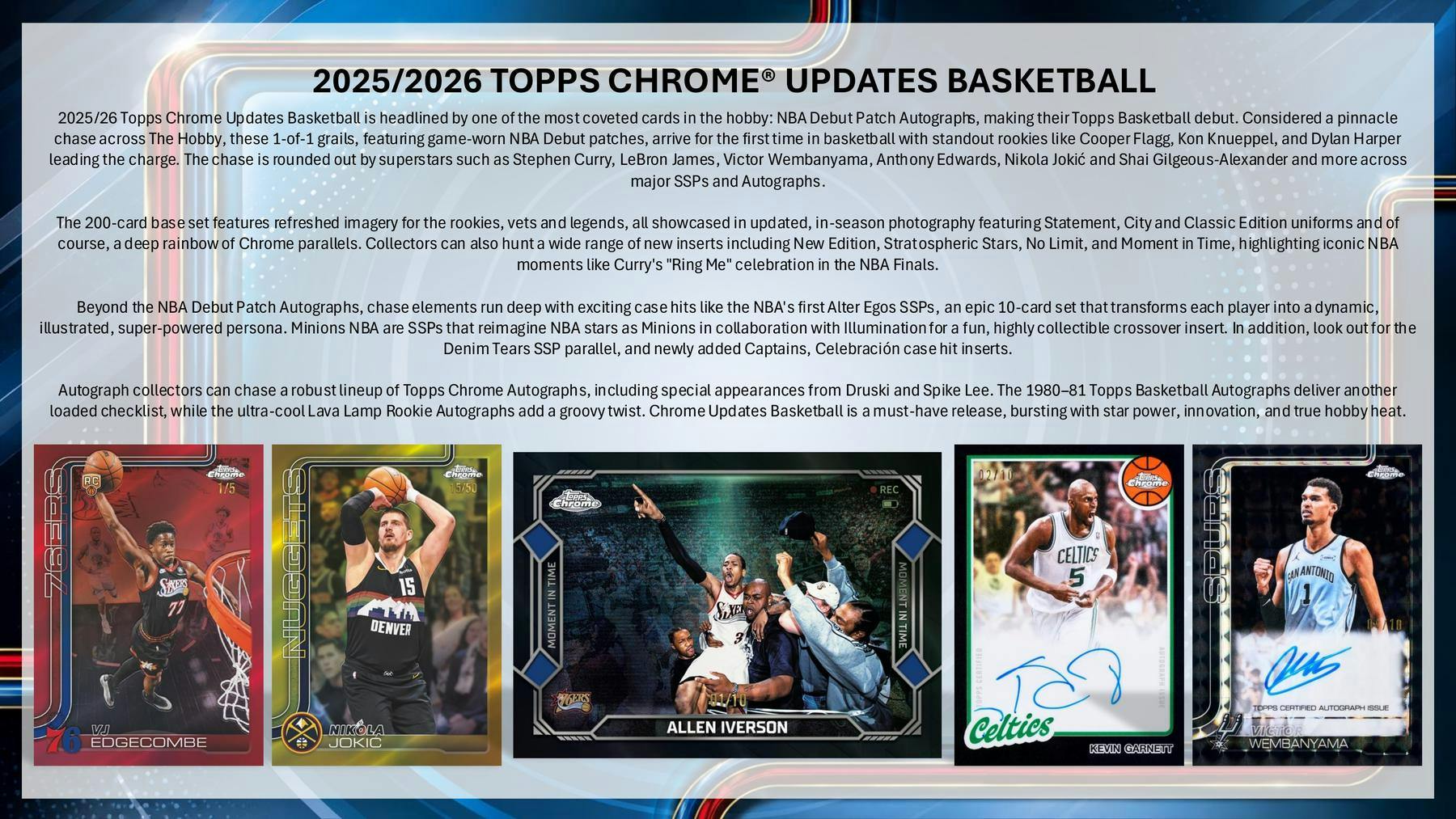 2025/26 Topps Chrome Update Series Basketball Mega Box | Columbia Sports Cards | Columbia Hobby - Sports Card Boxes - Toploaders - Card Savers.