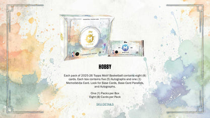 2025/26 Topps Motif Basketball Hobby Box | Columbia Sports Cards | Columbia Hobby - Sports Card Boxes - Toploaders - Card Savers.