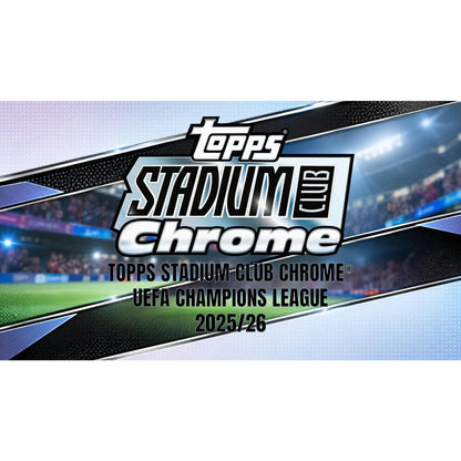 2025/26 Topps Stadium Club Chrome UEFA Champions League Soccer Hobby Box sell sheet 1