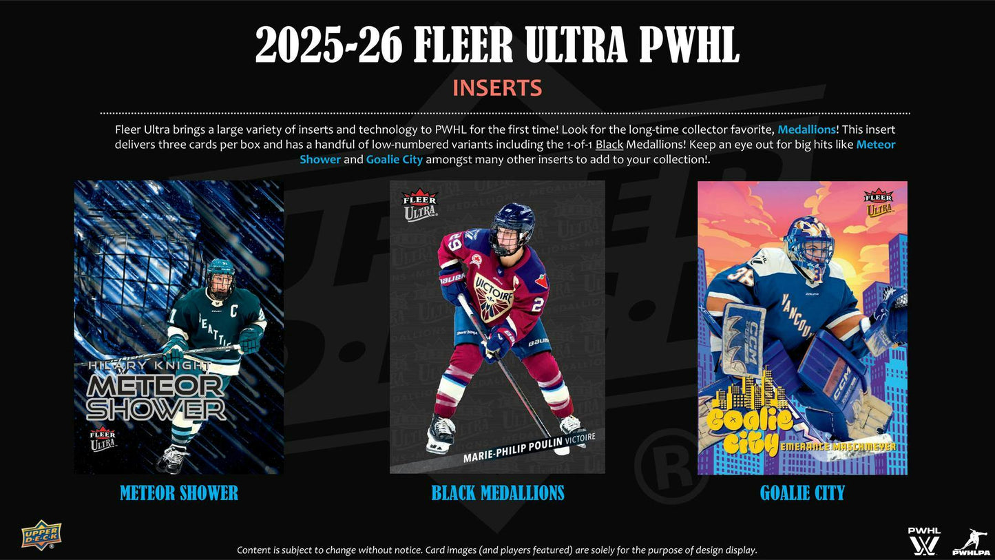 2025/26 Upper Deck Fleer Ultra PWHL Hockey Hobby Box | Columbia Sports Cards | Columbia Hobby - Sports Card Boxes - Toploaders - Card Savers.