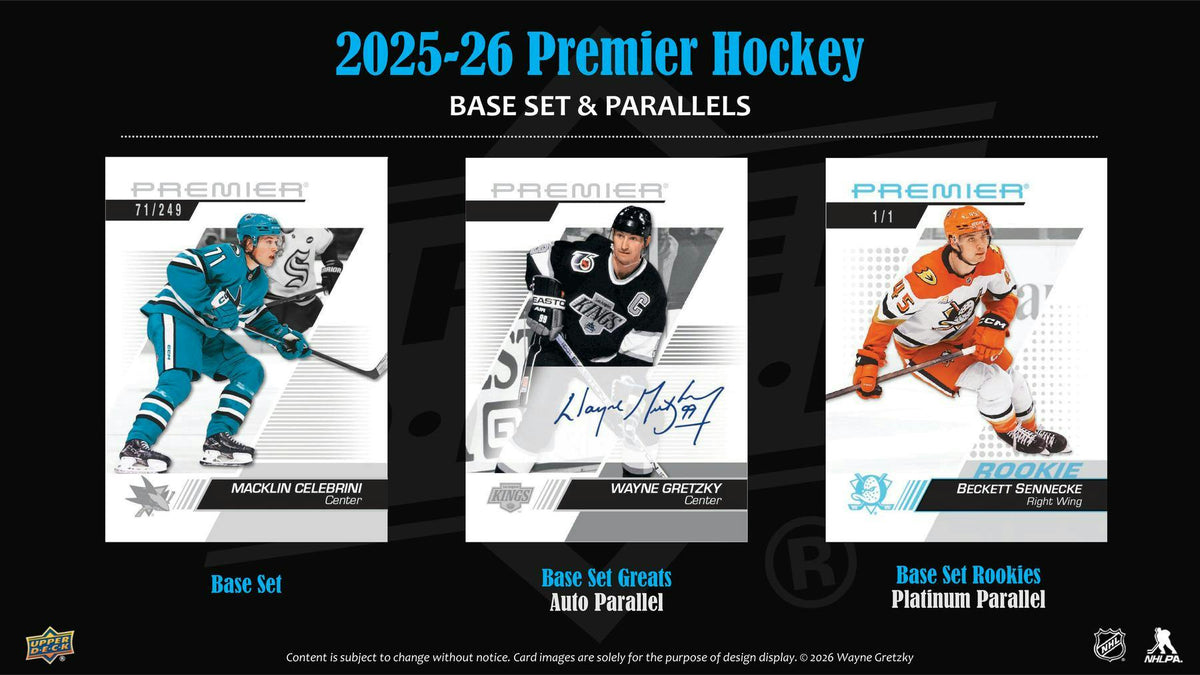 2025/26 Upper Deck Premier Hockey Hobby Box | Columbia Sports Cards | Columbia Hobby - Sports Card Boxes - Toploaders - Card Savers.