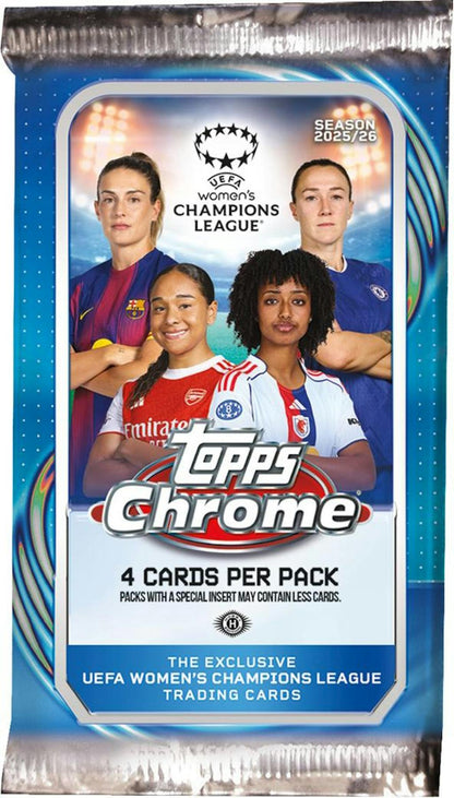 2025/26 Topps Chrome Women's UEFA Champions League Soccer Hobby Box | Columbia Sports Cards | Columbia Hobby - Sports Card Boxes - Toploaders - Card Savers.