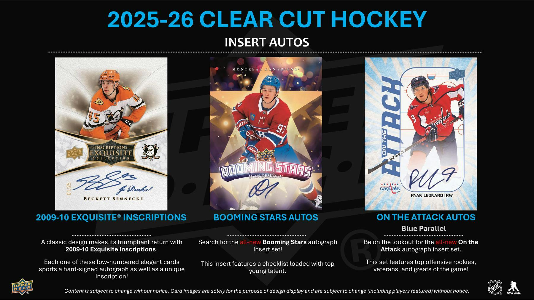 2025/26 Upper Deck Clear Cut Hockey Hobby Box | Columbia Sports Cards | Columbia Hobby - Sports Card Boxes - Toploaders - Card Savers.
