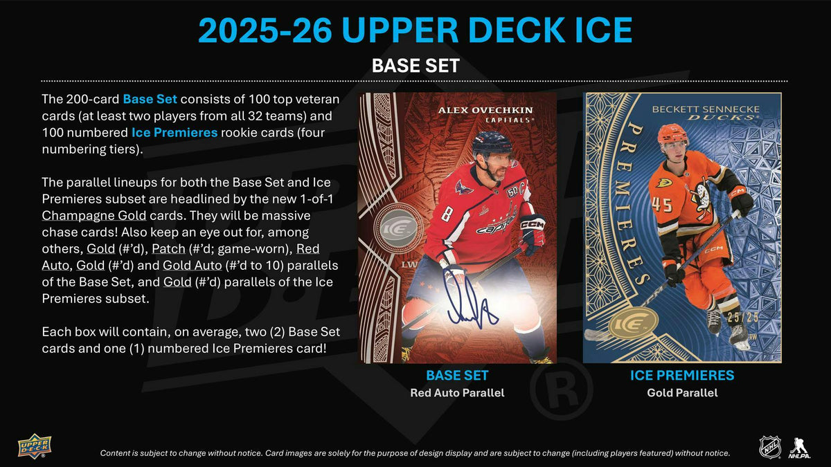 2025/26 Upper Deck Ice Hockey Hobby Box | Columbia Sports Cards.
