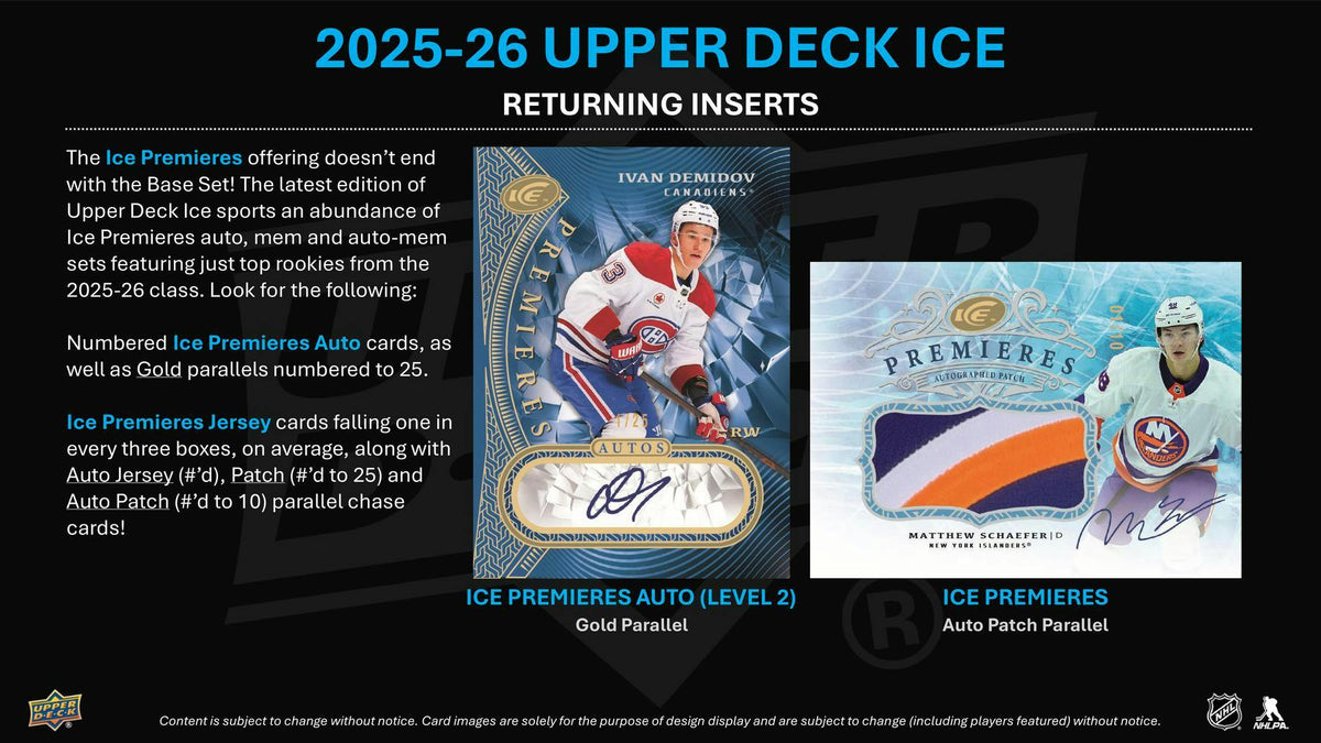2025/26 Upper Deck Ice Hockey Hobby Box | Columbia Sports Cards.
