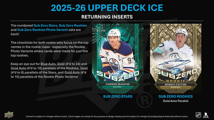 2025/26 Upper Deck Ice Hockey Hobby Box | Columbia Sports Cards.