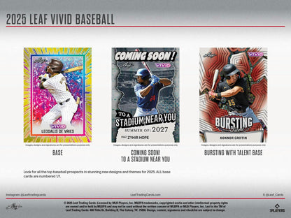 2025 Leaf Vivid Baseball Hobby Box | Columbia Sports Cards