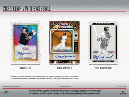 2025 Leaf Vivid Baseball Hobby Box | Columbia Sports Cards