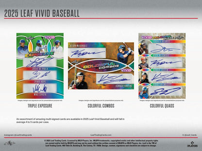 2025 Leaf Vivid Baseball Hobby Jumbo Box | Columbia Sports Cards