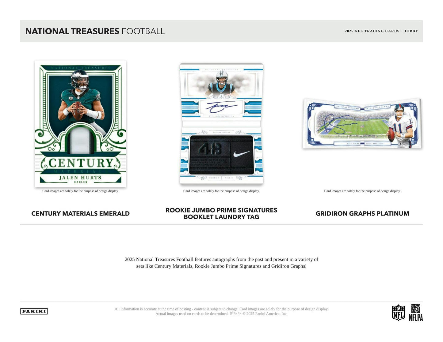 2025 Panini National Treasures Football Hobby 4-Box Case | Columbia Sports Cards