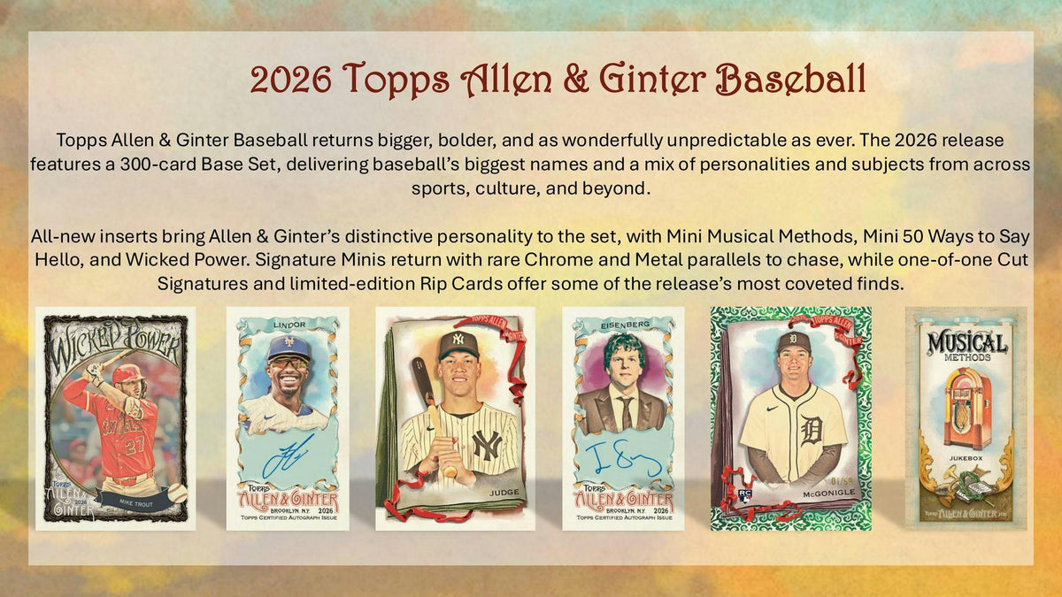 2026 Topps Allen & Ginter Baseball Hobby Box sell sheet 2