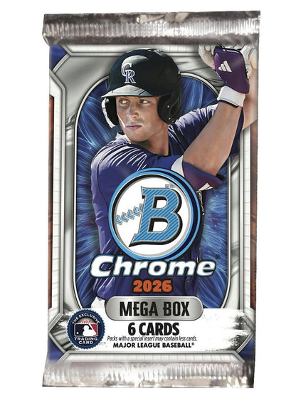 2026 Bowman Chrome Baseball Mega Box | Columbia Hobby - Sports Card Boxes - Toploaders - Card Savers.