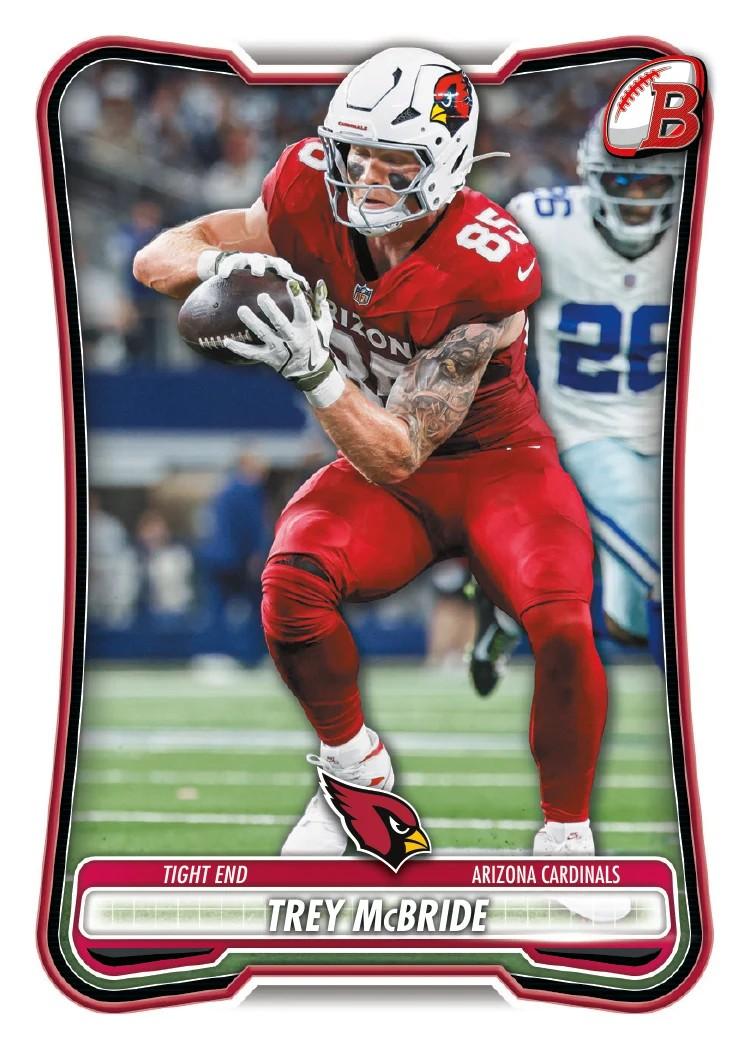 2026 Bowman Football - sample card: Trey McBride base card