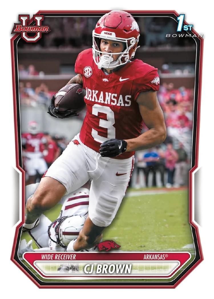 2026 Bowman Football - sample card: CJ Brown 1st Bowman prospect card