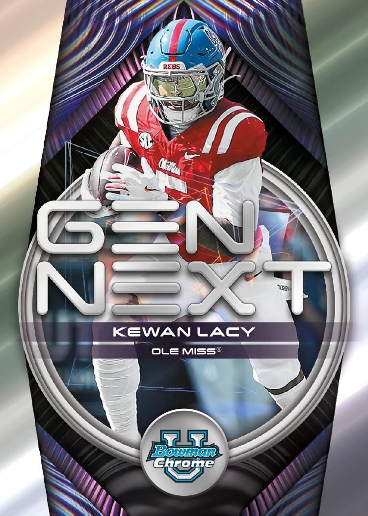 2026 Bowman Football - sample card: Kewan Lacy Gen Next insert