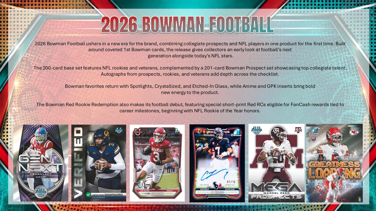 2026 Bowman Football - product overview sell sheet