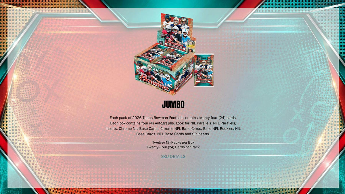 2026 Bowman Football Hobby Box | Columbia Hobby - Sports Card Boxes - Toploaders - Card Savers.