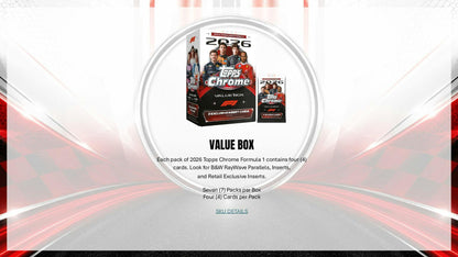 2026 Topps Chrome F1 Formula 1 Hobby Box sell sheet 4