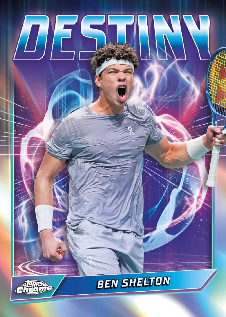 2026 Topps Chrome Tennis - sample card: Ben Shelton Destiny insert