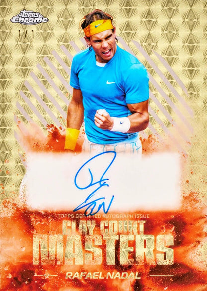 2026 Topps Chrome Tennis - sample card: Rafael Nadal Clay Court Masters autograph
